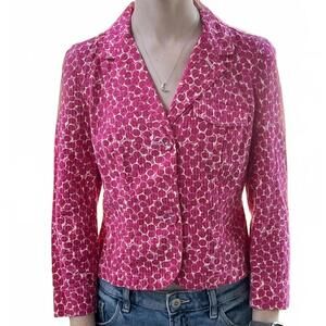 GAP Barbie Core, Hot Pink and White Polka Dot Blazer Size 6